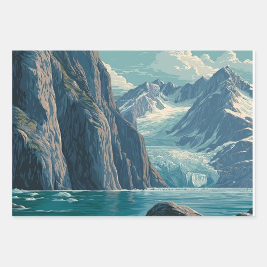 Alaska Glacier Bay Geschenkpapier Set (Vorderseite)
