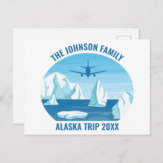 Alaska Glacier Family Vacation Custom Postkarte (Vorne/Hinten)