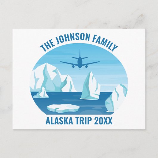 Alaska Glacier Family Vacation Custom Postkarte (Vorderseite)