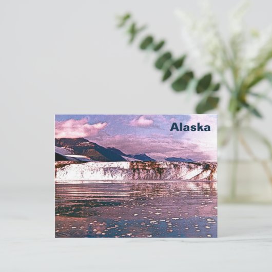 Alaska Glacier Postkarte (Stehend Vorderseite)