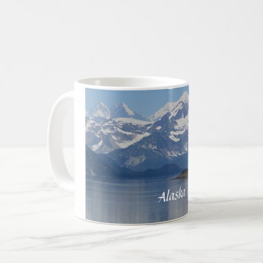 Alaska-Gletscher-Bucht-Tasse Kaffeetasse (Vorderseite Links)
