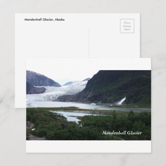 Alaska-Gletscher Postkarte (Vorne/Hinten)