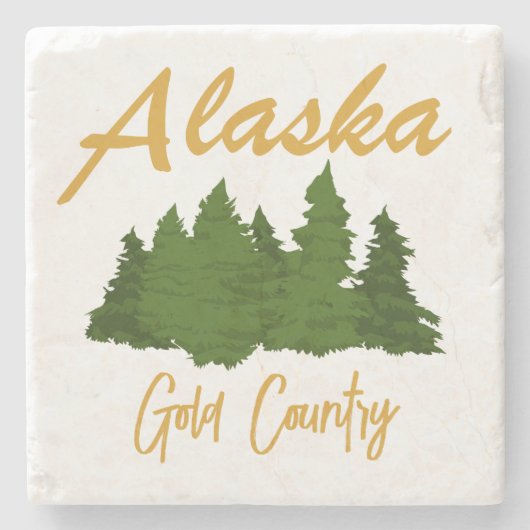 Alaska Gold Country Steinuntersetzer (Vorderseite)