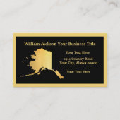 Alaska Gold Map Design Custom Business Card Visitenkarte (Vorderseite)