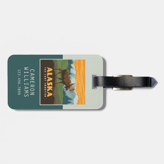 Alaska | GrenzElch Gepäckanhänger (Rückseite horizontal)