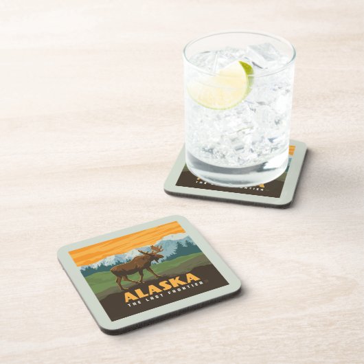 Alaska | GrenzElch Getränkeuntersetzer (Rechte Seite)