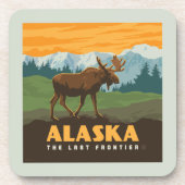 Alaska | GrenzElch Getränkeuntersetzer (Vorderseite)