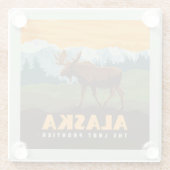 Alaska | GrenzElch Glasuntersetzer (Rückseite)