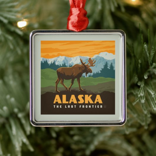 Alaska | GrenzElch Ornament Aus Metall (Baum)