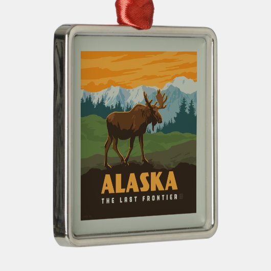 Alaska | GrenzElch Ornament Aus Metall (Rechts)