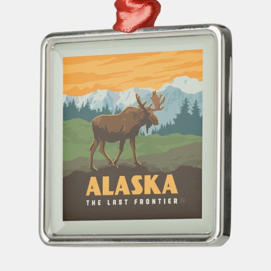 Alaska | GrenzElch Ornament Aus Metall (Links)