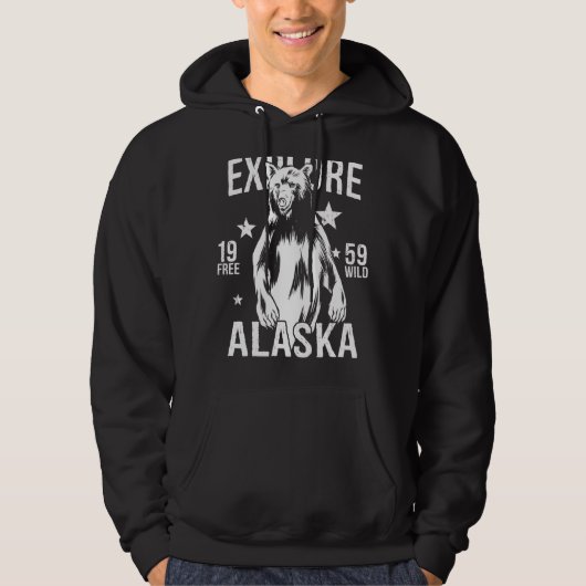 Alaska Grizzly Bear Hoodie (Vorderseite)