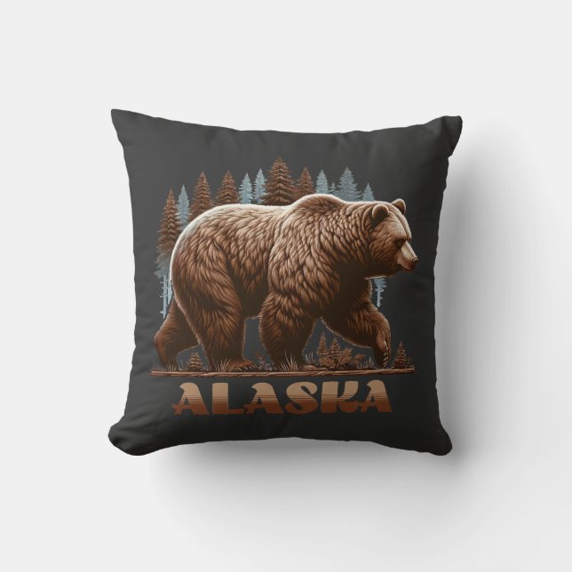 Alaska Grizzly Bear Kissen (Vorderseite)