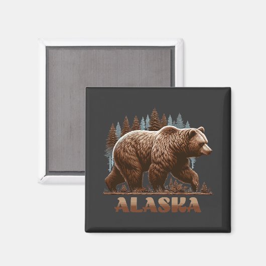 Alaska Grizzly Bear Magnet (Vorderseite/Rückseite)
