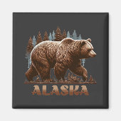 Alaska Grizzly Bear Magnet (Vorne)