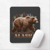 Alaska Grizzly Bear Mousepad (Mit Mouse)