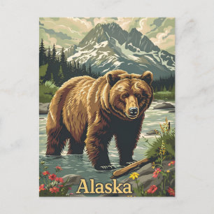 Alaska Grizzly Bear Postkarte