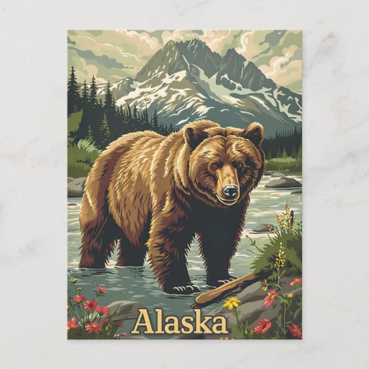 Alaska Grizzly Bear Postkarte (Vorderseite)