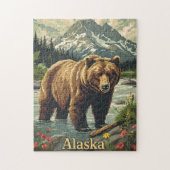 Alaska Grizzly Bear Puzzle (Vertikal)