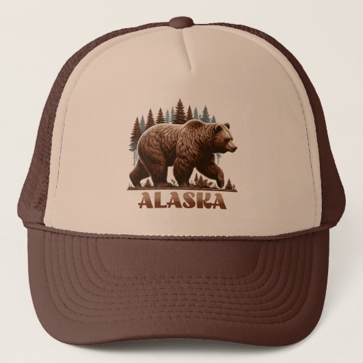 Alaska Grizzly Bear Truckerkappe (Vorderseite)