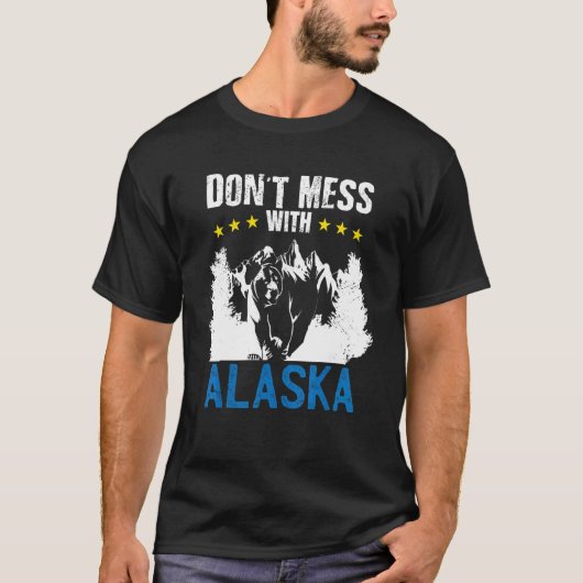 Alaska Grizzly Brown Kodiak Bear Dont Chaos mit Al T-Shirt (Vorderseite)