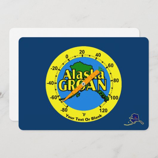 Alaska Groan Thermometer Feiertagskarte (Vorne/Hinten)