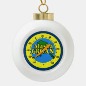 Alaska Groan Thermometer Keramik Kugel-Ornament (Vorderseite)