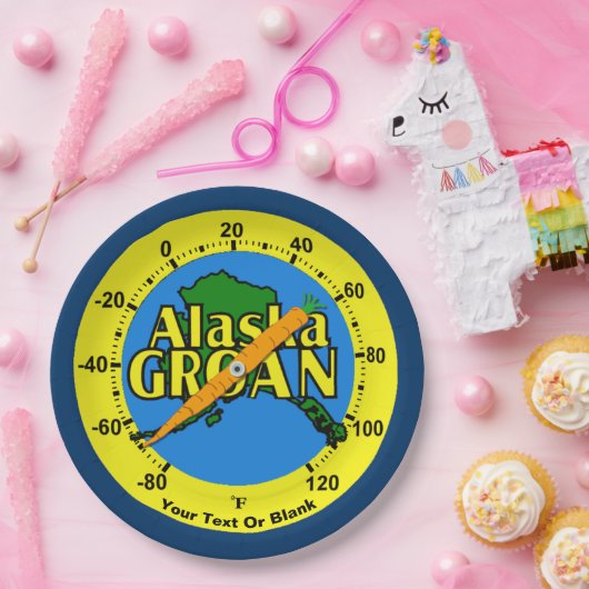 Alaska Groan Thermometer Pappteller (Party)