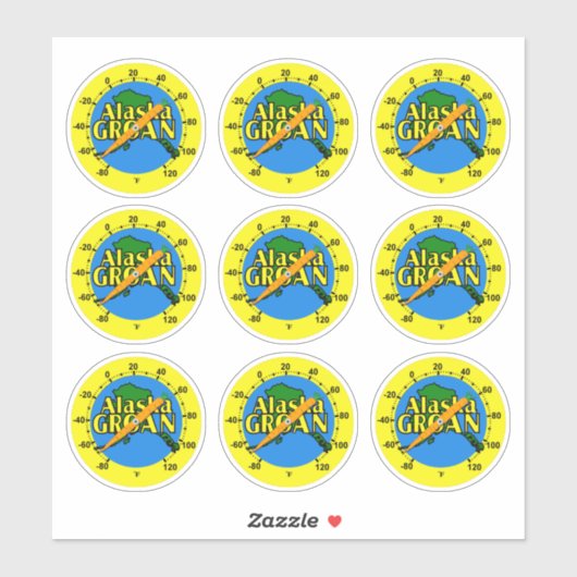 Alaska Groan Thermometer Sticker (Blatt)