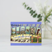 Alaska Gruß Retro Postkarte (Stehend Vorderseite)