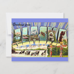 Alaska-Gruß Retro-Postkarte Postkarte