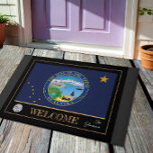 Alaska Hausmatte, Alaskan Flag sport / Willkommen Fußmatte