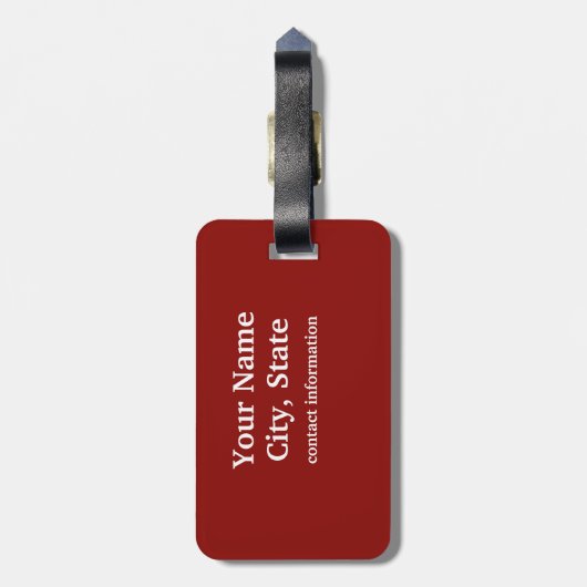 Alaska Heart Map Custom Gepäcktag Gepäckanhänger (Rückseite vertikal)