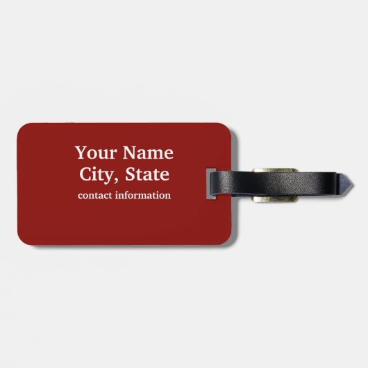 Alaska Heart Map Custom Gepäcktag Gepäckanhänger (Rückseite horizontal)