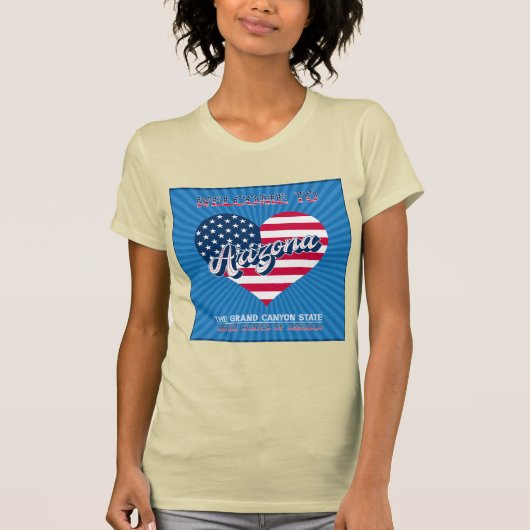 Alaska Heart USA Flag  – 4th July Patriotic Alaska T-Shirt (Vorderseite)