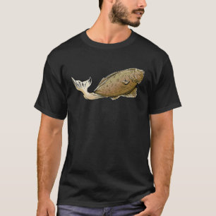Alaska Heilbutt Angelköder Jigs Fisch Kunstwerk Fi T-Shirt