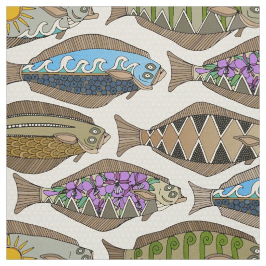 Alaska-Heilbutt-Perle Stoff (Muster)