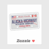 Alaska Highway Canada - Alaska USA 01 Sticker (Blatt)