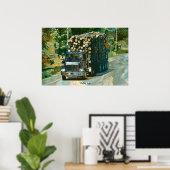 Alaska Highway Logging Truck Transport Art Poster (Heimbüro)