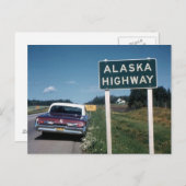 Alaska Highway Sign 1962 Vintag Postkarte (Vorne/Hinten)
