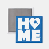 Alaska Home Heart State Friend Magnet Refrigerator (Vorderseite/Rückseite)