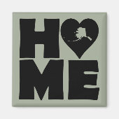 Alaska Home Heart State Friend Magnet Refrigerator (Vorne)
