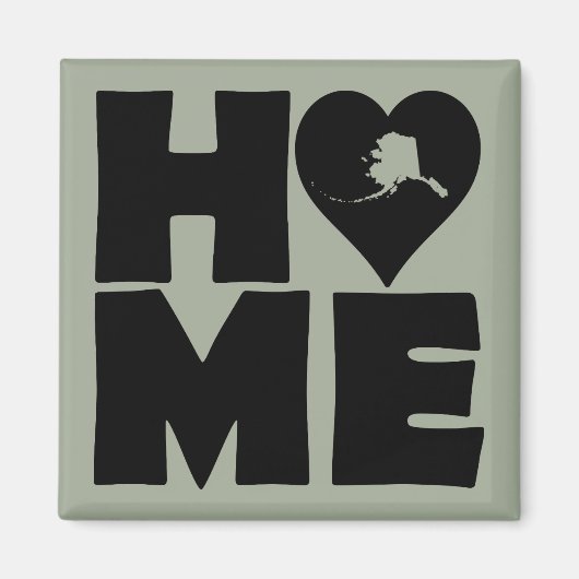 Alaska Home Heart State Friend Magnet Refrigerator (Vorne)