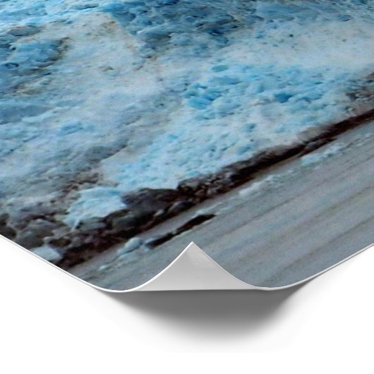 Alaska Hubbard Glacier Foto Poster (Ecke)