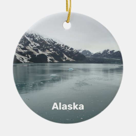 Alaska Hubbard Gletscher Inside Passage Souvenir Keramik Ornament (Vorne)