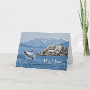 Alaska Humpback Whale Wildlife Foto Dankeskarte