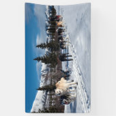 Alaska Husky Dog Sled Race Banner (Vertikal)