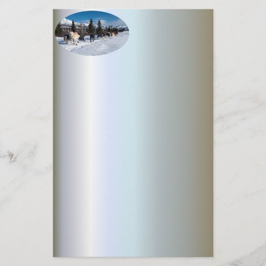 Alaska Husky Dog Sled Race Briefpapier (Vorderseite)
