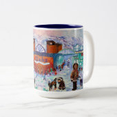 Alaska Husky Kisses Innenstadt Anchorage Tasse (VorderseiteRechts)