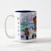 Alaska Husky Kisses Innenstadt Anchorage Tasse (Links)